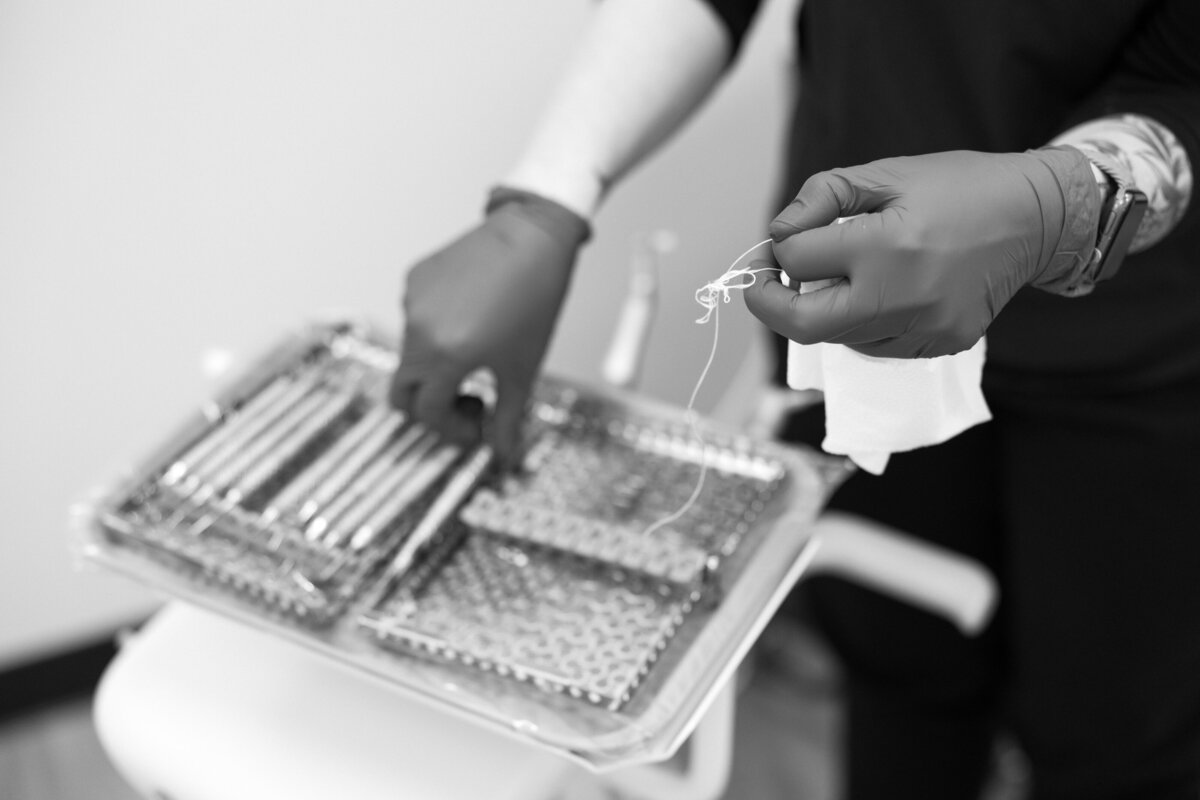 Langdon Smiles Dental clinicians preparing for an appointment